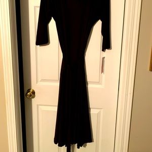 Black A-Line dress w/belt